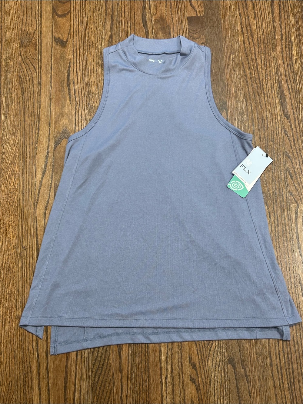 FLX Urban Commuter TENCEL Modal Sleeveless Tank Top Blue Gray Medium NWT